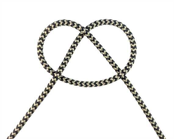 ROPE MARINE DOUBLE BRAID (PER L/MTR) 6MM BEIGE/BLACK ZIGZAG