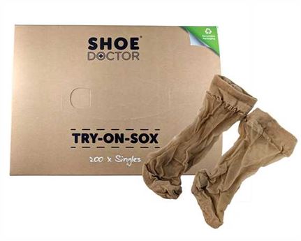  SHOE DOCTOR TRY ON SOCKS ANKLE PER 200 SINGLES (100 PAIRS)