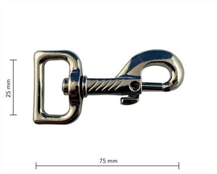 SNAP SWIVEL SQUARE EYE DIE CAST GROOVED 25MM 