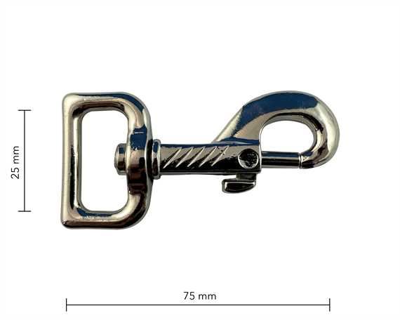 SNAP SWIVEL SQUARE EYE DIE CAST GROOVED 25MM 