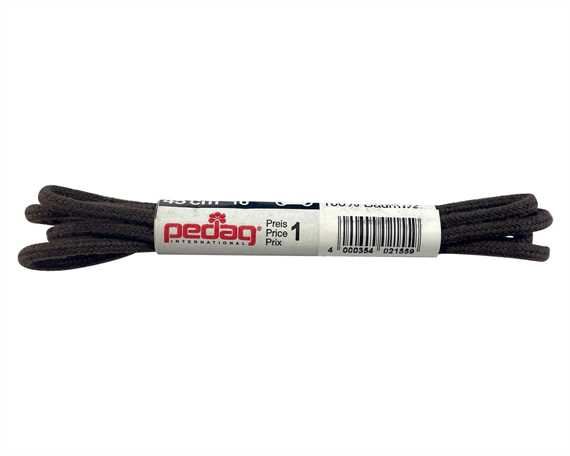 PEDAG LACES 45CM ROUND DARK BROWN