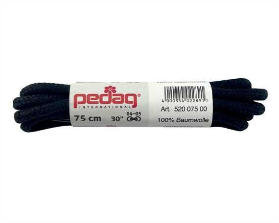 PEDAG LACES 75CM CORDED BLACK