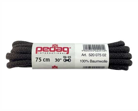 PEDAG LACES 75CM CORDED DARK BROWN