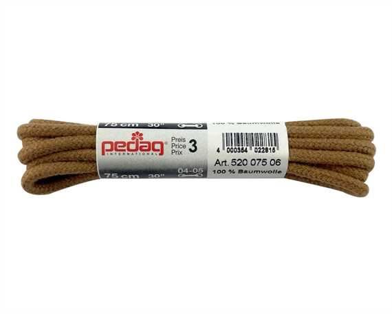PEDAG LACES 75CM CORDED LIGHT BROWN