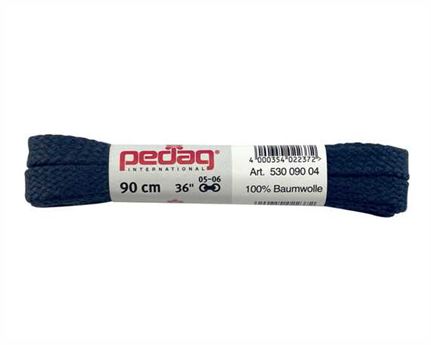 PEDAG LACES 90CM FLAT BROAD NAVY BLUE
