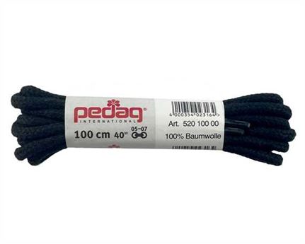 PEDAG LACES 100CM CORDED BLACK