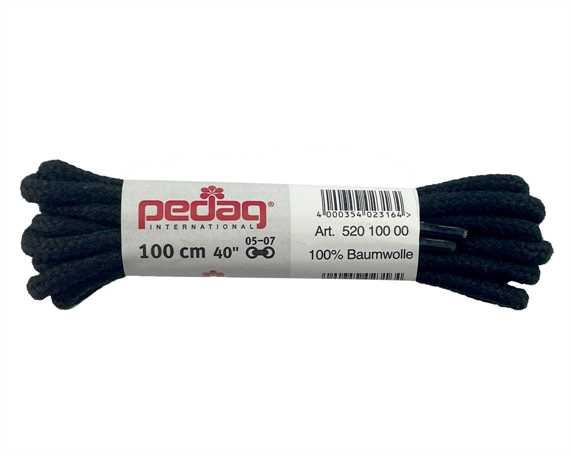 PEDAG LACES 100CM CORDED BLACK