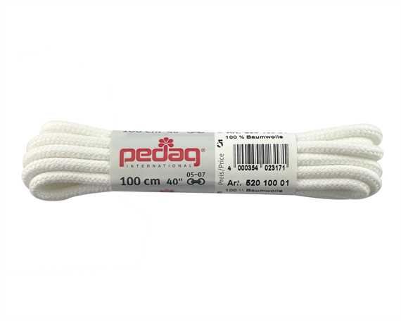 PEDAG LACES 100CM CORDED WHTIE
