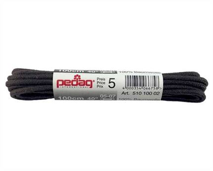 PEDAG LACES 100CM ROUND DRK. BROWN