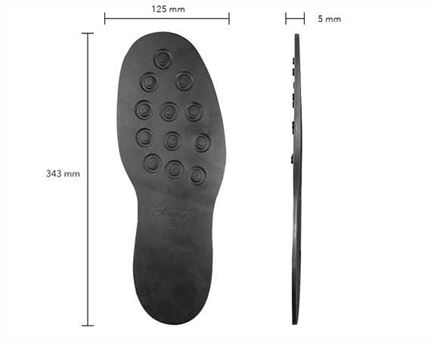 SOVEREIGN STUDDED RUBBER SOLE SIZE 12 BLACK