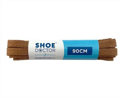  SHOE DOCTOR 90CM FINE FLAT LACE LIGHT BROWN
