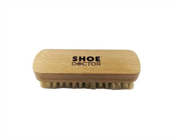 SHOE DOCTOR SHOE BRUSH STANDARD NATURAL HOG BRISTLE with WOODEN HANDLE 