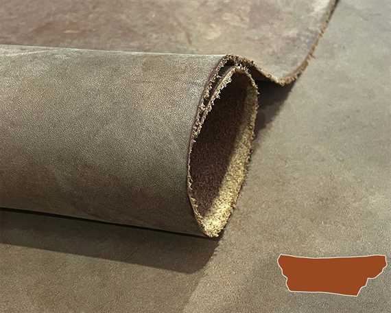 COW DOUBLE SHOULDER BAGALINO VEG RE-TAN FULL GRAIN 1.6/1.7MM VINTAGE BROWN
