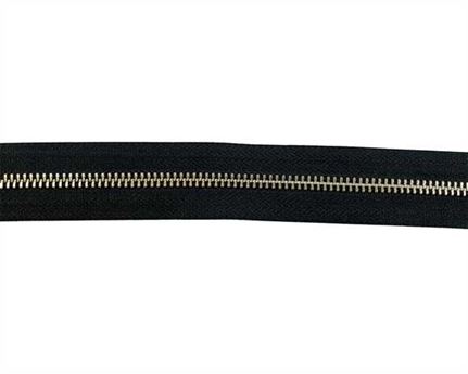 ZIP METAL CONTINUOUS #5 BLACK W. NICKEL TEETH