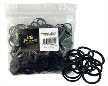  SADDLE DOCTOR RUBBER BAND FOR MANES BLACK (PACKET 500)
