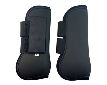  SADDLE DOCTOR NEOPRENE FORE-LEG BOOT WITH REINFORCMENT SPOON BLACK LARGE (PAIR)