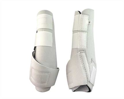  SADDLE DOCTOR NEOPRENE FORE-LEG BOOT SIZE MEDIUM WHITE (PAIR)