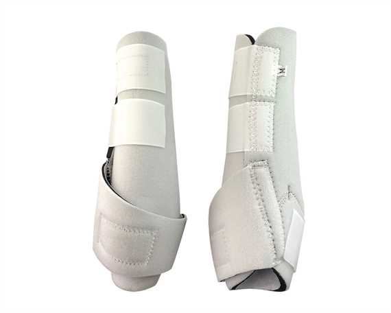 SADDLE DOCTOR NEOPRENE FORE-LEG BOOT SIZE MEDIUM WHITE (PAIR)