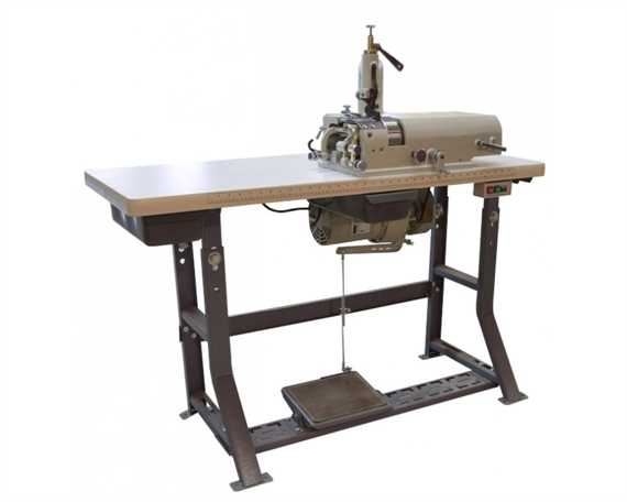 LANDIS LEATHER SKIVING MACHINE WITH TABLE AND MOTOR