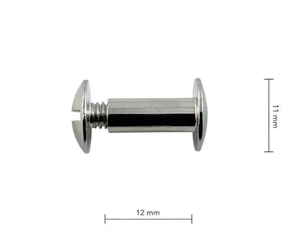 SCREW CHICAGO / KEY POST PLAIN HEAD NICKEL PLATE 12mm Diameter