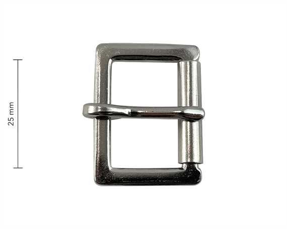 BUCKLE STAMPED HALF ROLLER NICKEL PLATE 25MM