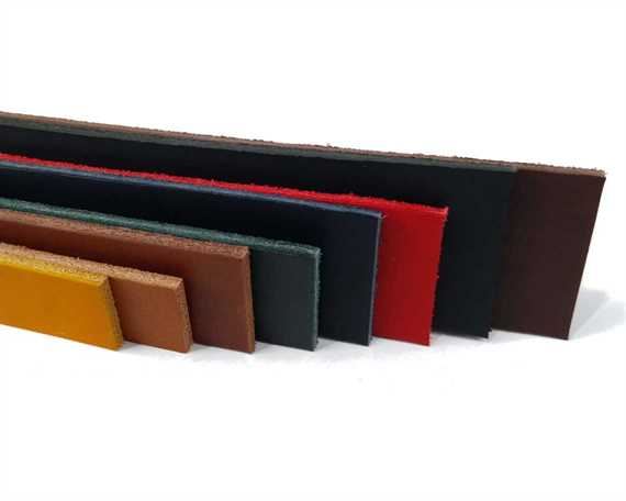 BELT STRAP VARIOUS 127CM X 32MM CUT FROM 3.0MM ITALIAN DOUBLE SHOULDER
