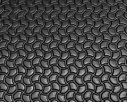VERMANI 10MM BONE SHAPE PATTERNED SHEET 110  X 57CM BLACK 