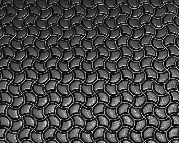 VERMANI 10MM BONE SHAPE PATTERNED SHEET 110  X 57CM BLACK 