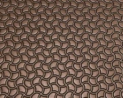 VERMANI 10MM BONE SHAPE PATTERNED SHEET 110  X 57CM BROWN