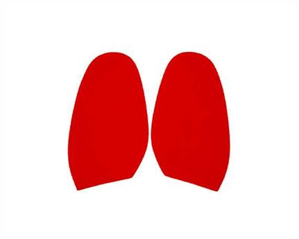 TOPY SOLING RUBBER  AUSY 1.8MM (PR) CUT TO SIZE LADIES 7-8 RED