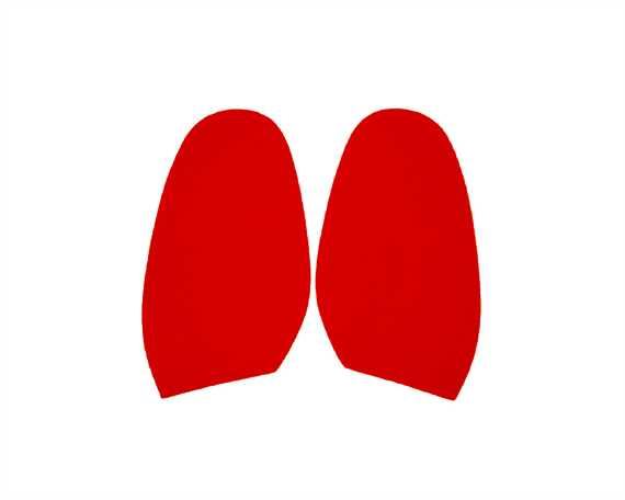TOPY SOLING RUBBER  AUSY 1.8MM (PR) CUT TO SIZE LADIES 7-8 RED