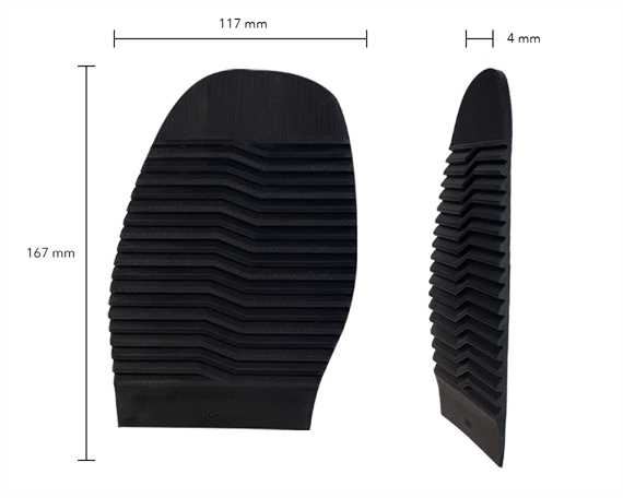 TOPY SOLES RUBBER SERAC (PR) MED 42 BLACK