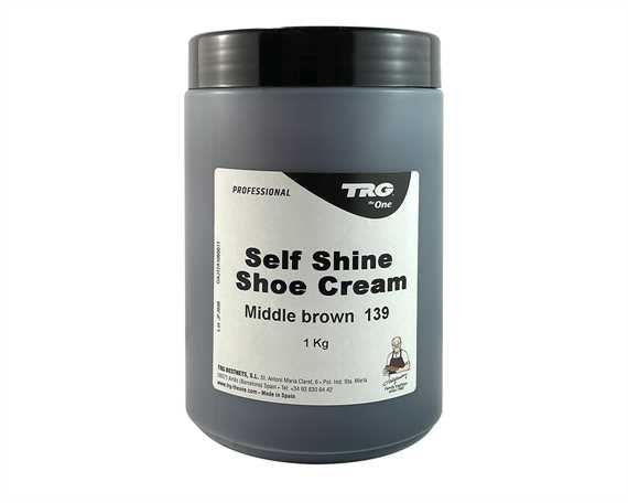  TRG PROFESSIONAL SELF SHINE SHOE CREAM 1 LITRE # 139 MID BROWN