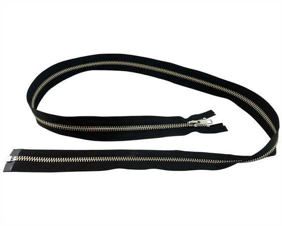 ZIP OPEN END #5 NICKEL BLACK TAPE 100 CM