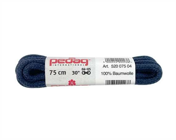 PEDAG LACES 75CM CORDED NAVY BLUE