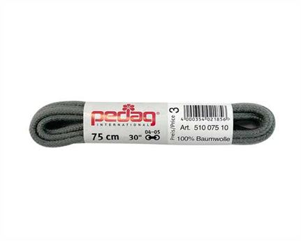 PEDAG LACES 75CM ROUND DRK. GREY
