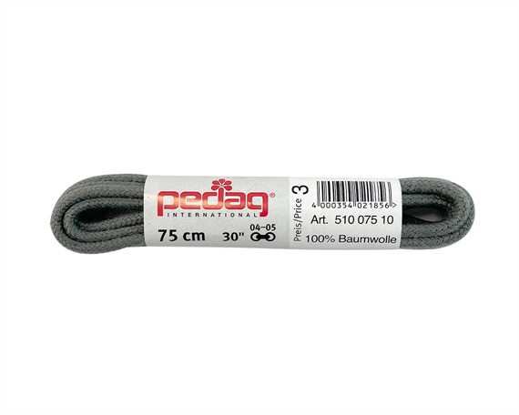 PEDAG LACES 75CM ROUND DRK. GREY