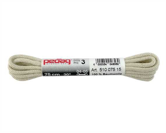 PEDAG LACES 75CM ROUND LIGHT GREY