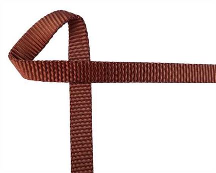 WEBBING POLYESTER HEAVY BROWN 12MM (PER L/MTR)