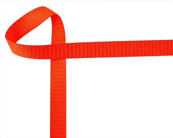 WEBBING POLYESTER FLUORO ORANGE 20MM (PER L/MT)