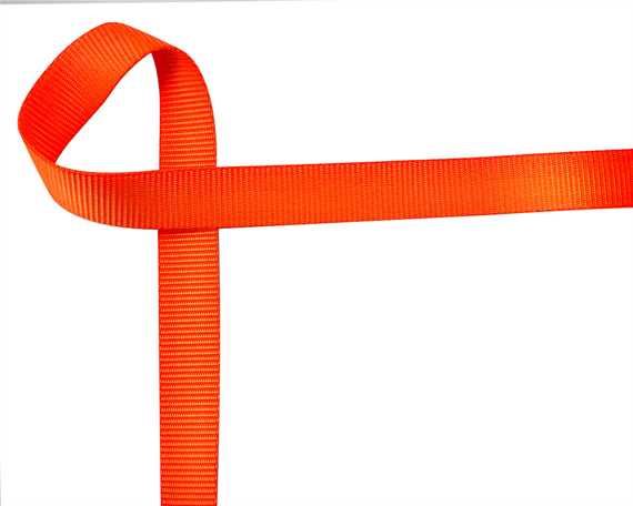 WEBBING POLYESTER FLUORO ORANGE 25MM (PER L/MT)