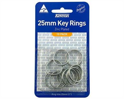 KEVRON KEYRING 25MM (1") PER 10 IN BLISTER PACK