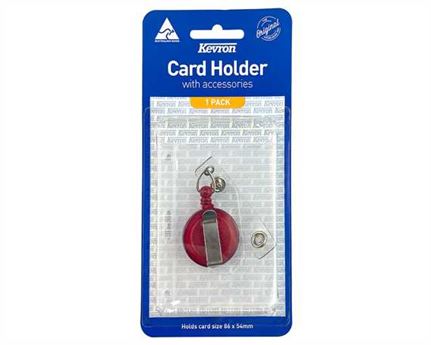KEVRON CLEAR CARD HOLDER WITH REEL BLISTER 