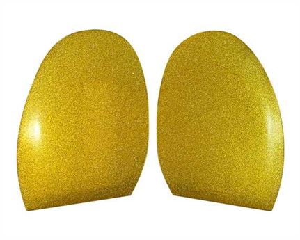RUBBER HALF SOLE MIRROR GLITTER GOLD SIZE 5 (PR) 1.3mm