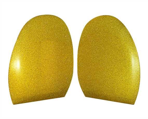 RUBBER HALF SOLE MIRROR GLITTER GOLD SIZE 5 (PR) 1.3mm