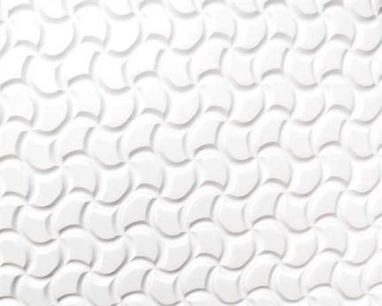 VERMANI 10MM BONE SHAPE PATTERNED SHEET 110  X 57CM WHITE 