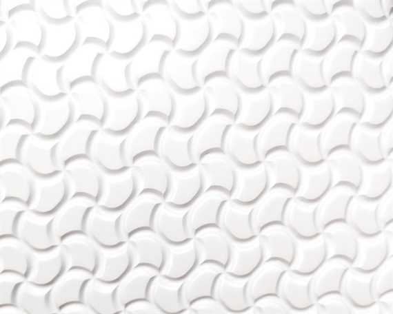 VERMANI 10MM BONE SHAPE PATTERNED SHEET 110  X 57CM WHITE 