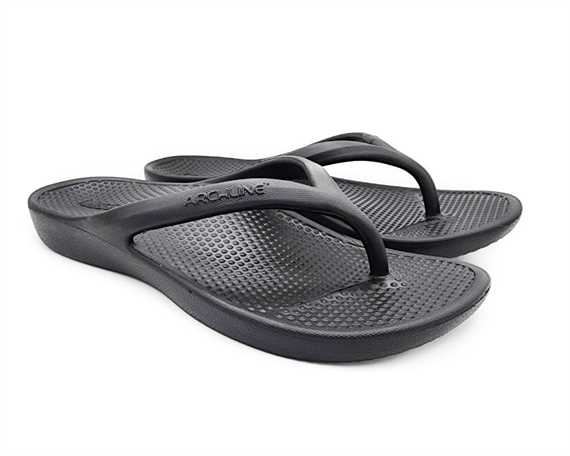 Archline Rebound Orthotic Thongs Size 36 Black