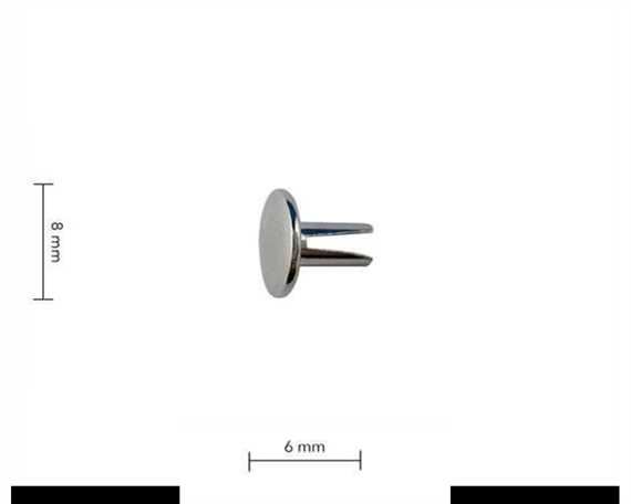 RIVET BIFURCATED NICKLE PLATE 9 GAUGE 4/16" PKT 1000
