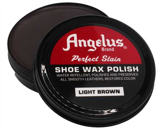 ANGELUS SHOE WAX LIGHT BROWN 75GM TIN